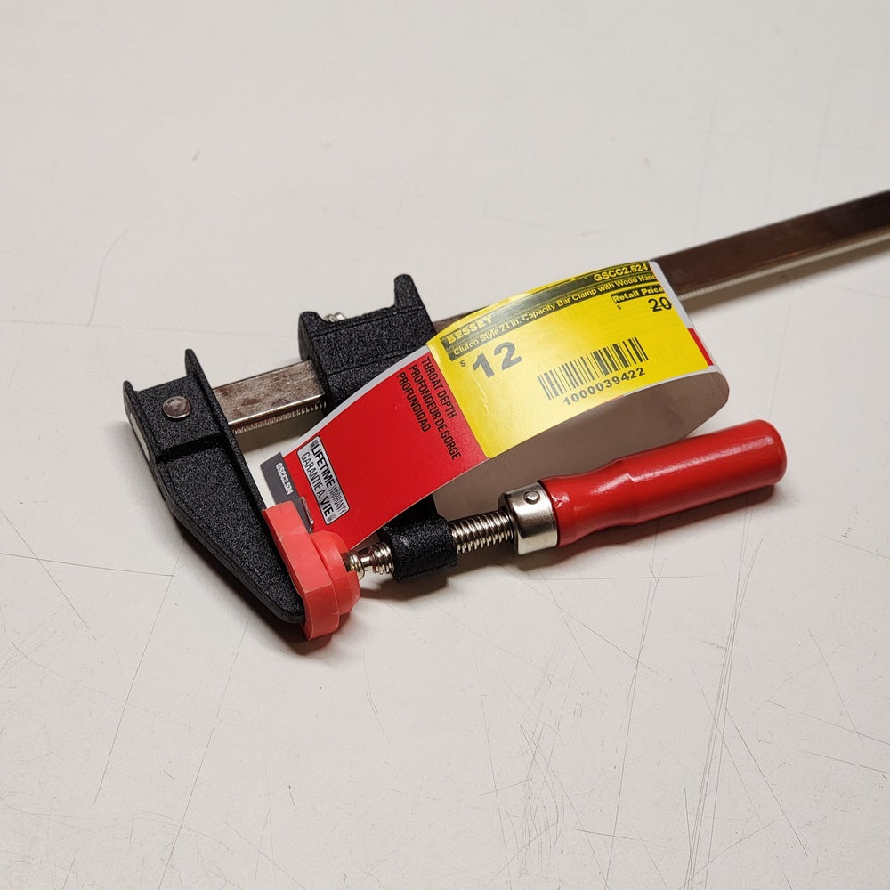 Clutch Style 24 in. Capacity Bar Clamp with Wood Handle and 2-1/2 in. Throat Depth (GSCC2.524) Clutch Style 24 in. Capacity Bar Clamp with Wood Handle and 2-1/2 in. Throat Depth (GSCC2.524)